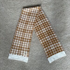 Timberland Women’s Yellow and White Checkered Scarf